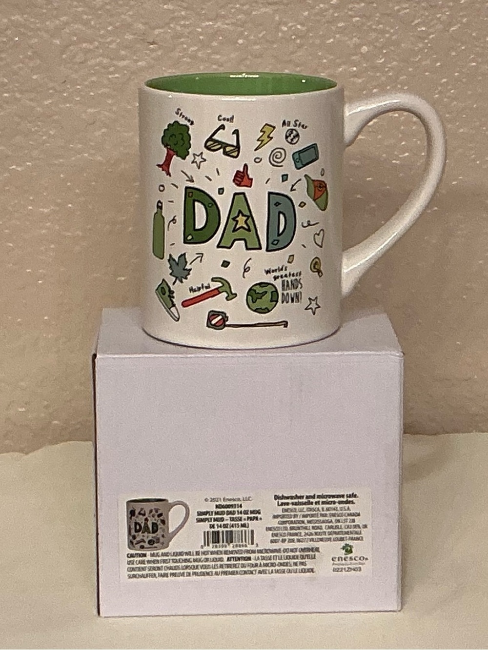 Enesco World’s Greatest, Hands Down Boxed Dad Mug